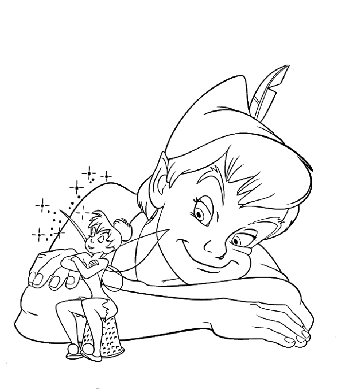 coloriage peter pan à imprimer