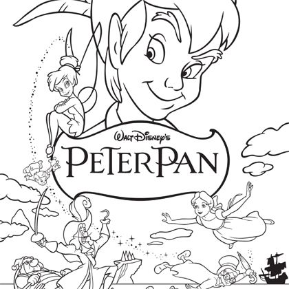 dessin à colorier de peter pan a colorier