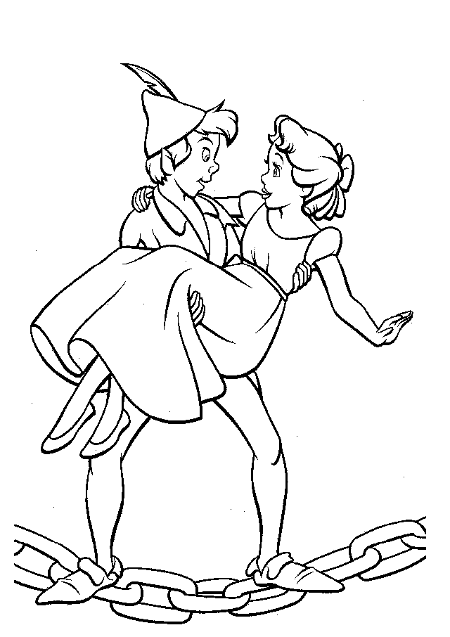 coloriage à dessiner gratuit peter pan