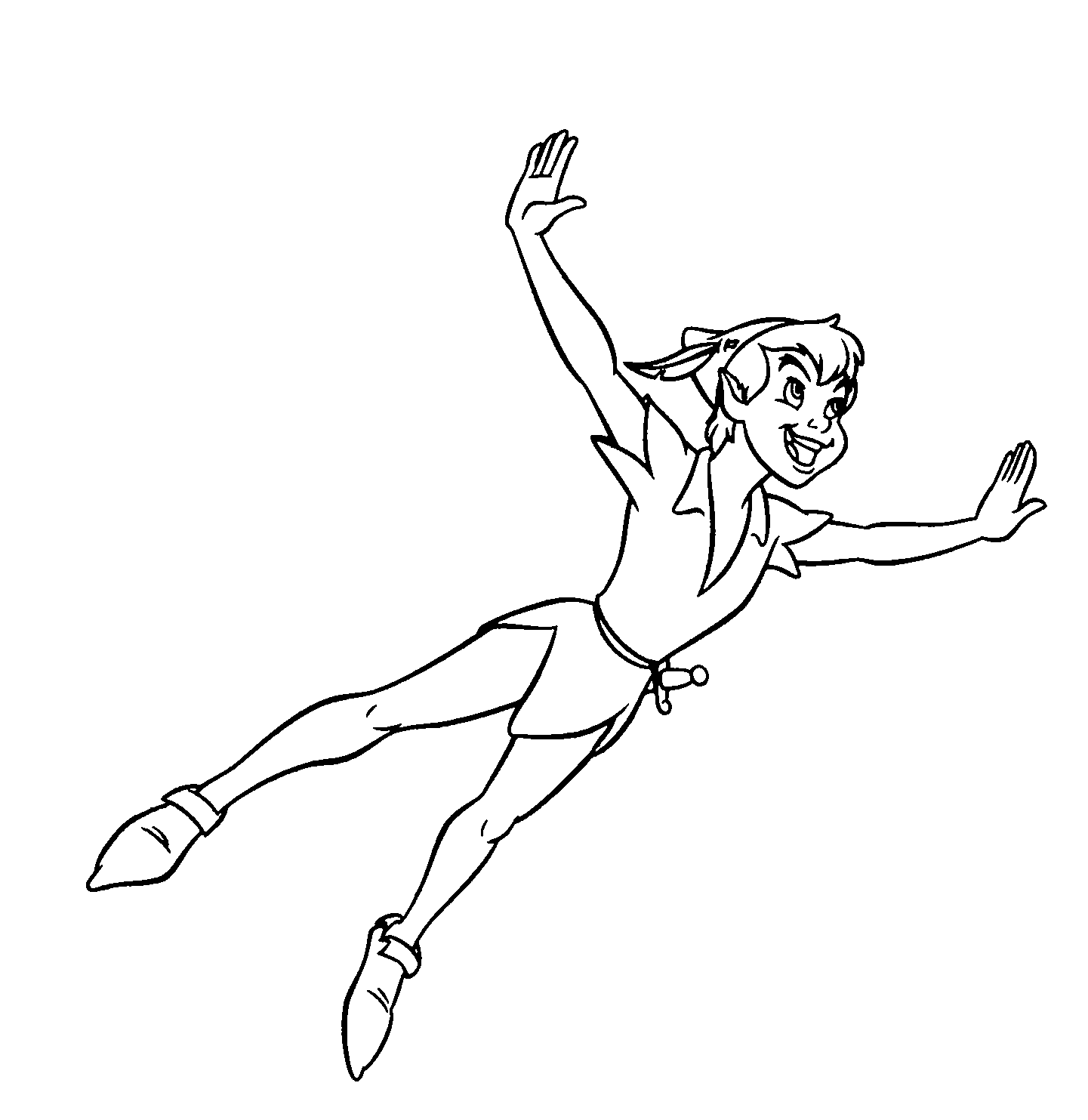 dessin peter pan et fée clochette