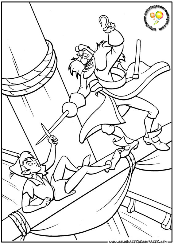 coloriage  dessiner de peter pan a imprimer