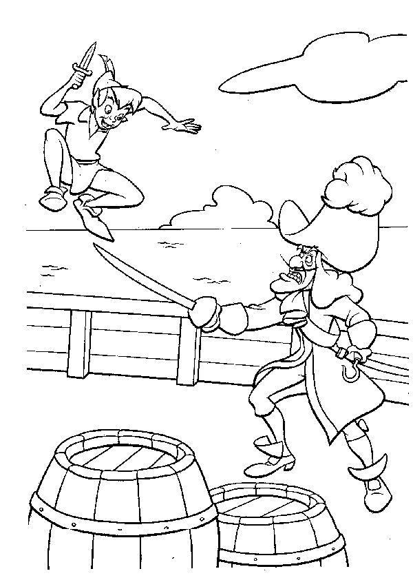 coloriage à dessiner peter pan imprimer gratuit