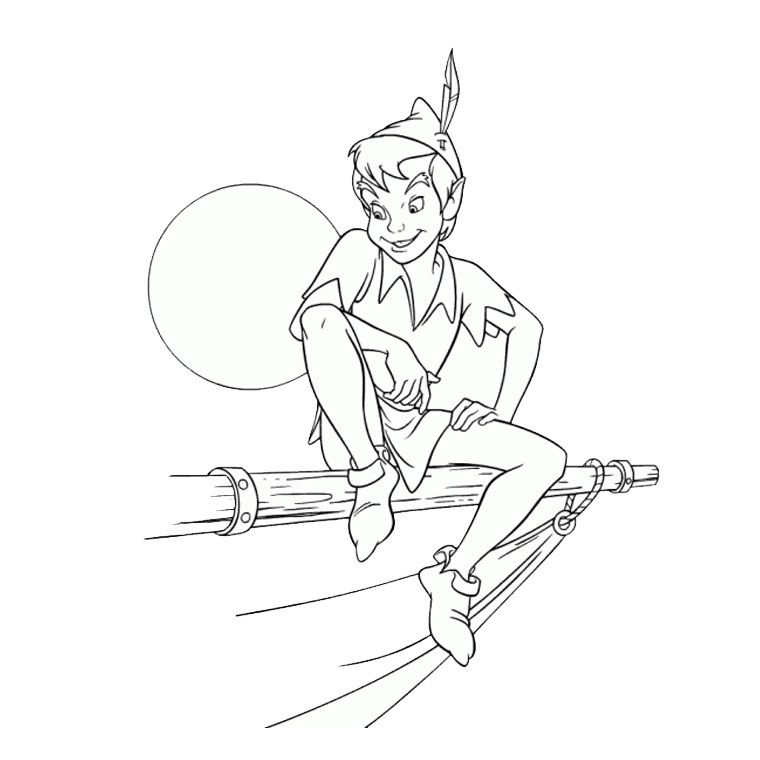 dessin  colorier bateau pirate peter pan