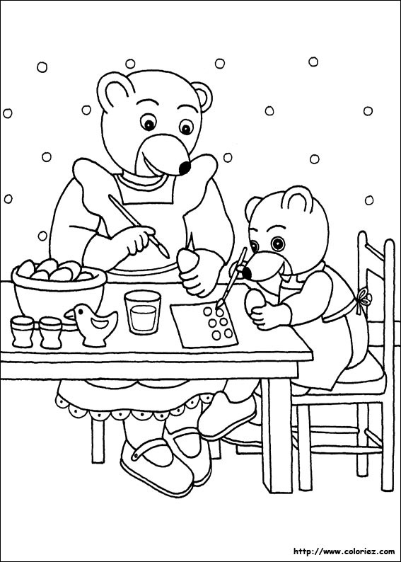 coloriage petit ours brun gratuit