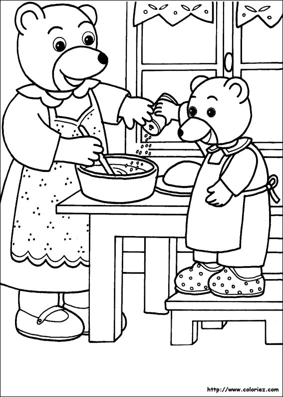 jeux de coloriage petit ours brun gratuit