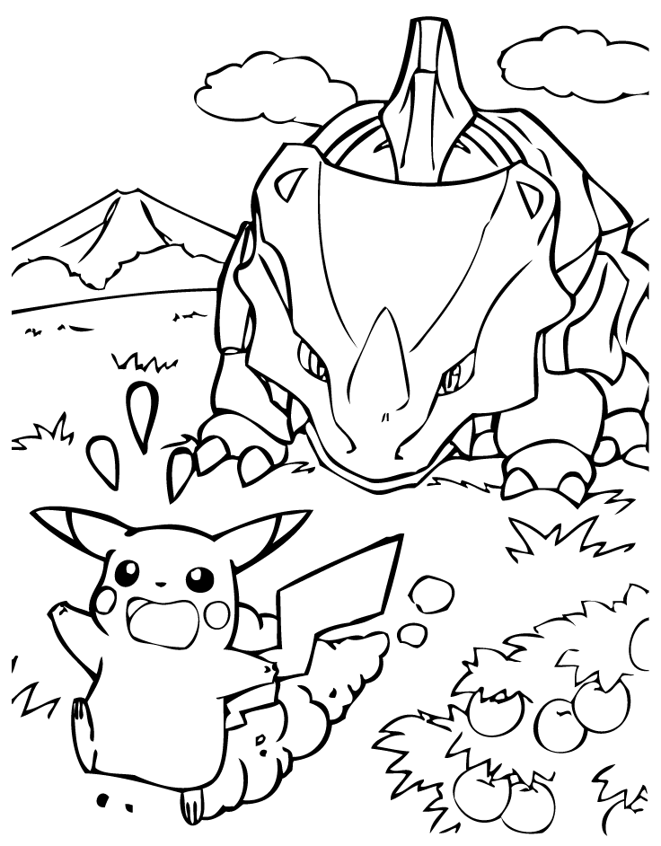 coloriage à dessiner pikachu imprimer