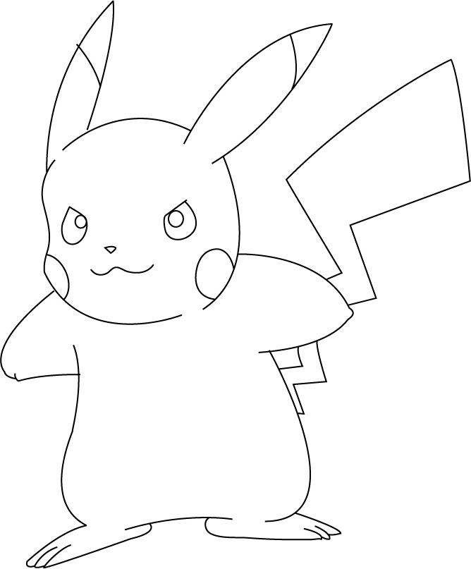 dessin de pikachu en ligne