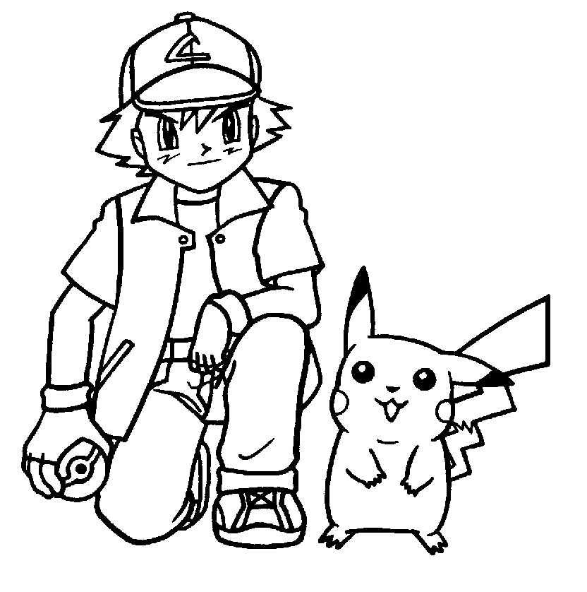 dessin à colorier pikachu pokemon