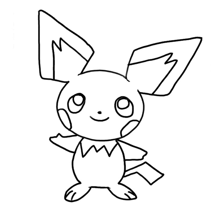 dessin  colorier pokemon pikachu a imprimer