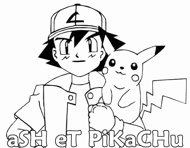 coloriage pikachu mignon