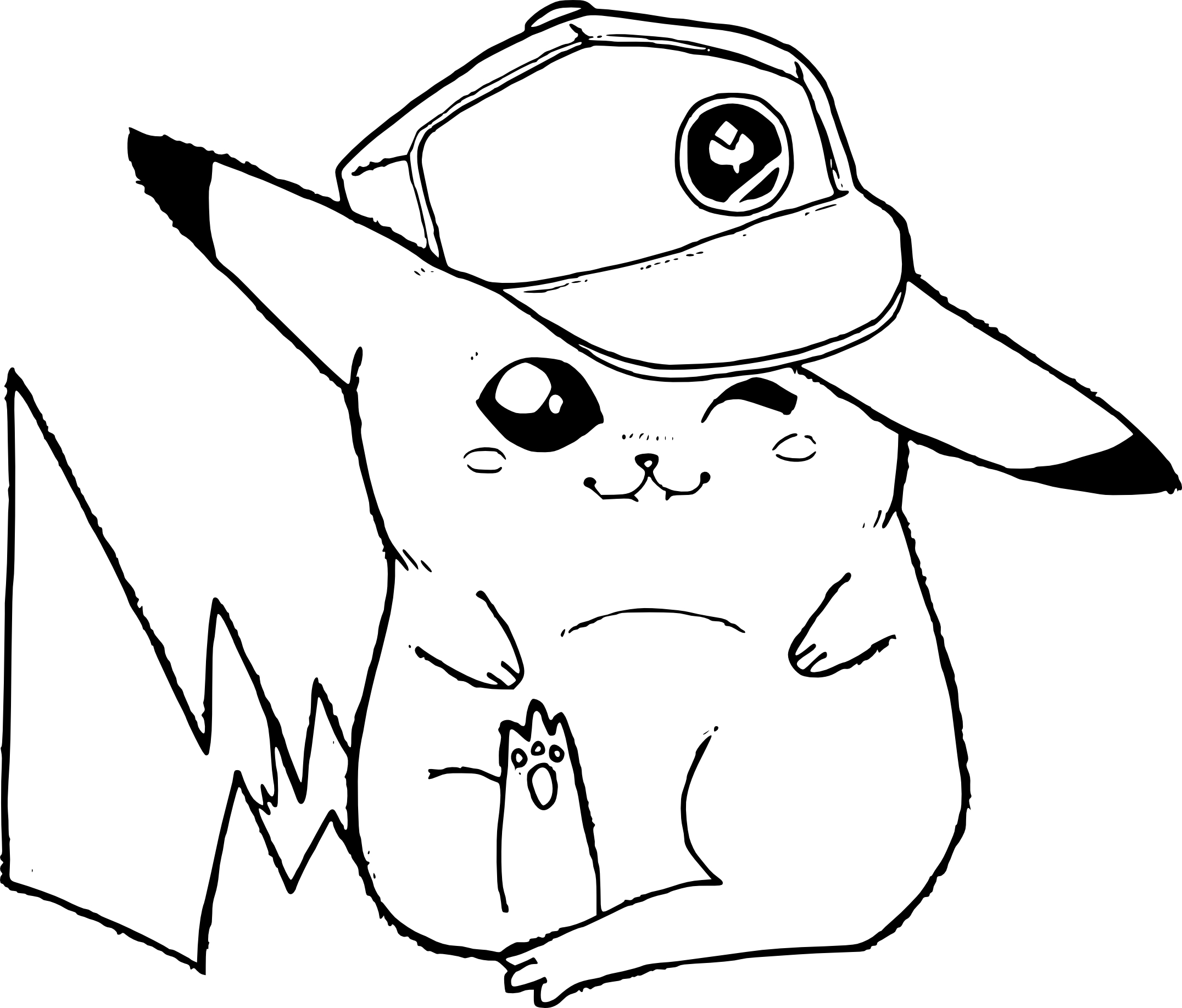 Coloriage Pikachu Swag Pour Adulte