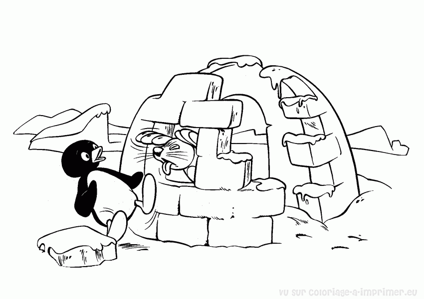 coloriage mandala pingouin