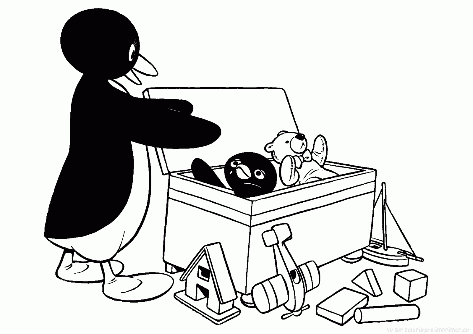 coloriage les pingouins