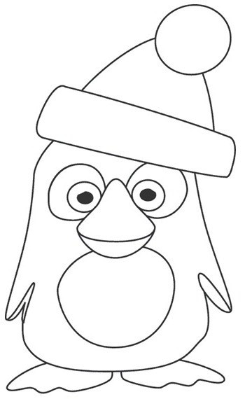 dessin du pingouin rigolo