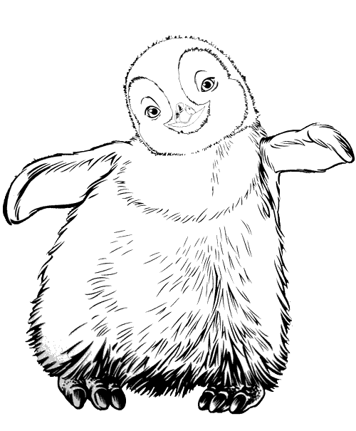 coloriage pingouin igloo