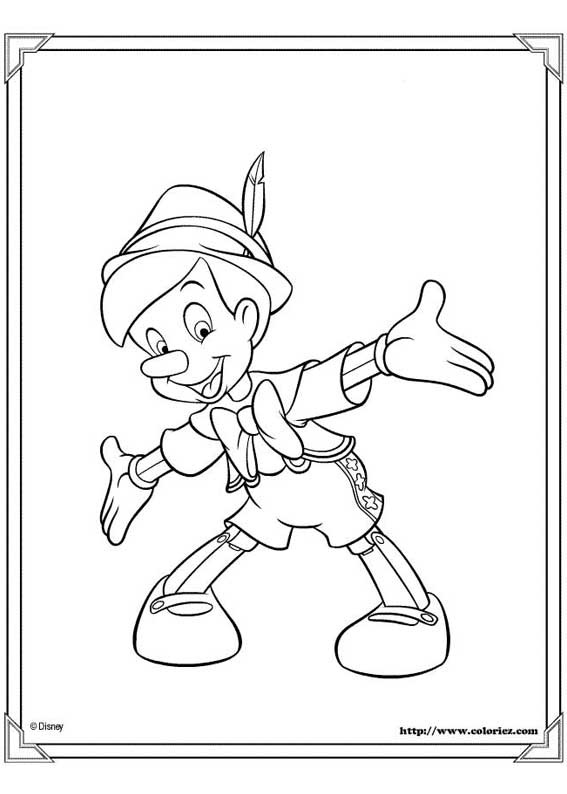 dessin à colorier de pinocchio a colorier