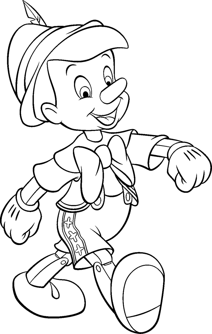 coloriage à dessiner pinocchio a imprimer gratuit