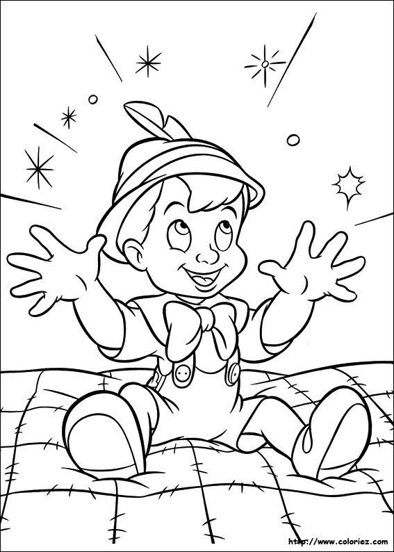 dessin  colorier gratuit pinocchio imprimer