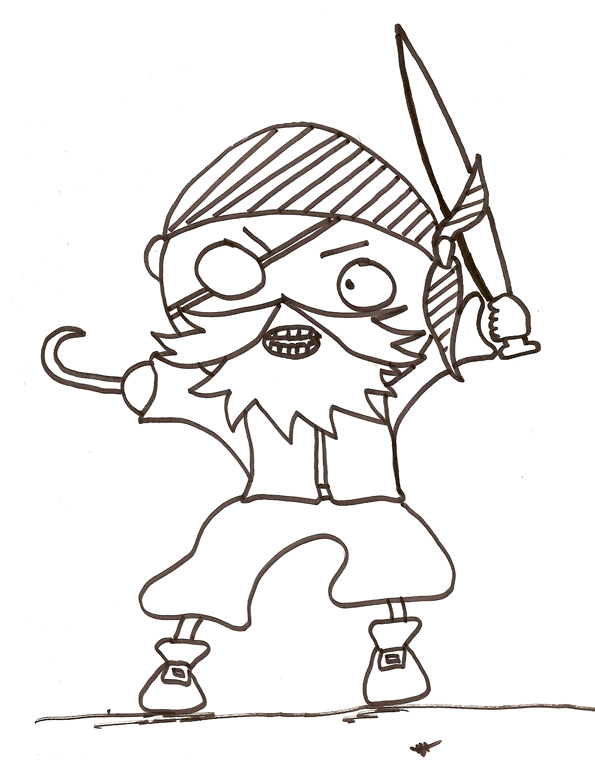 Coloriage Pirate à colorier - Dessin à imprimer dessin pirate hugo l'escargot