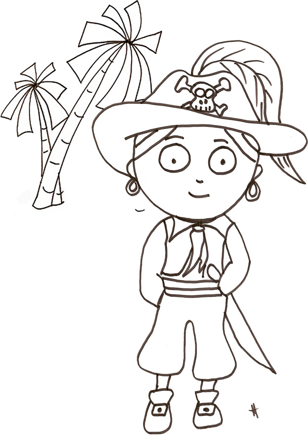 coloriage pirate hugo l'escargot