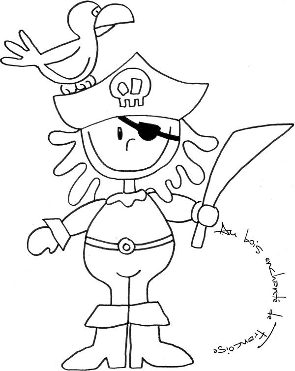 coloriage pirate hugo l escargot