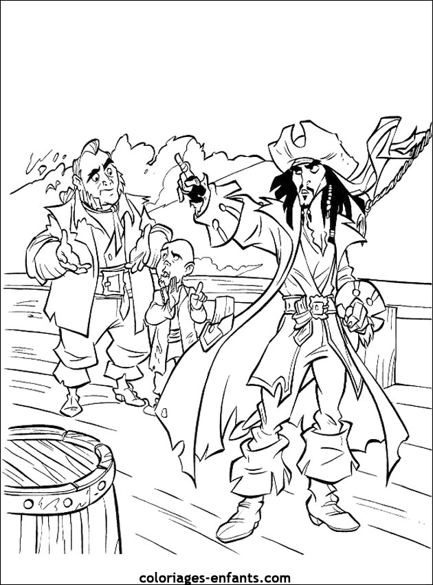 coloriage à dessiner sur les pirates