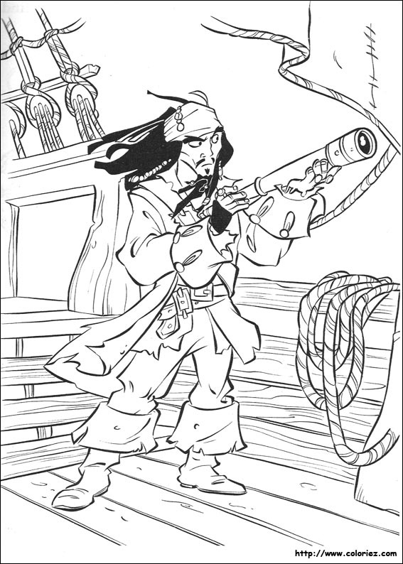 16 dessins de coloriage Pirates Des Caraibes 2 à imprimer coloriage pirates des caraibes 2