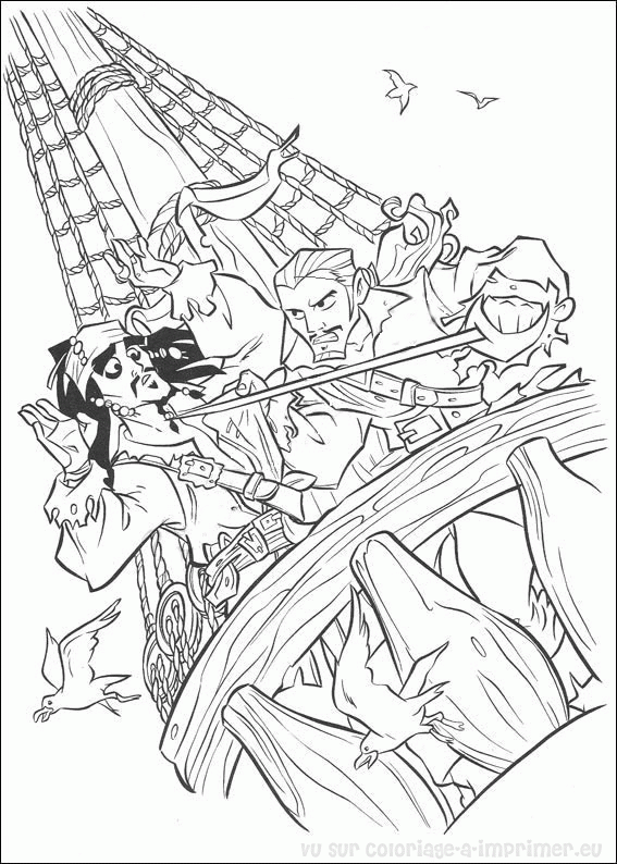 coloriage pirates des caraibes