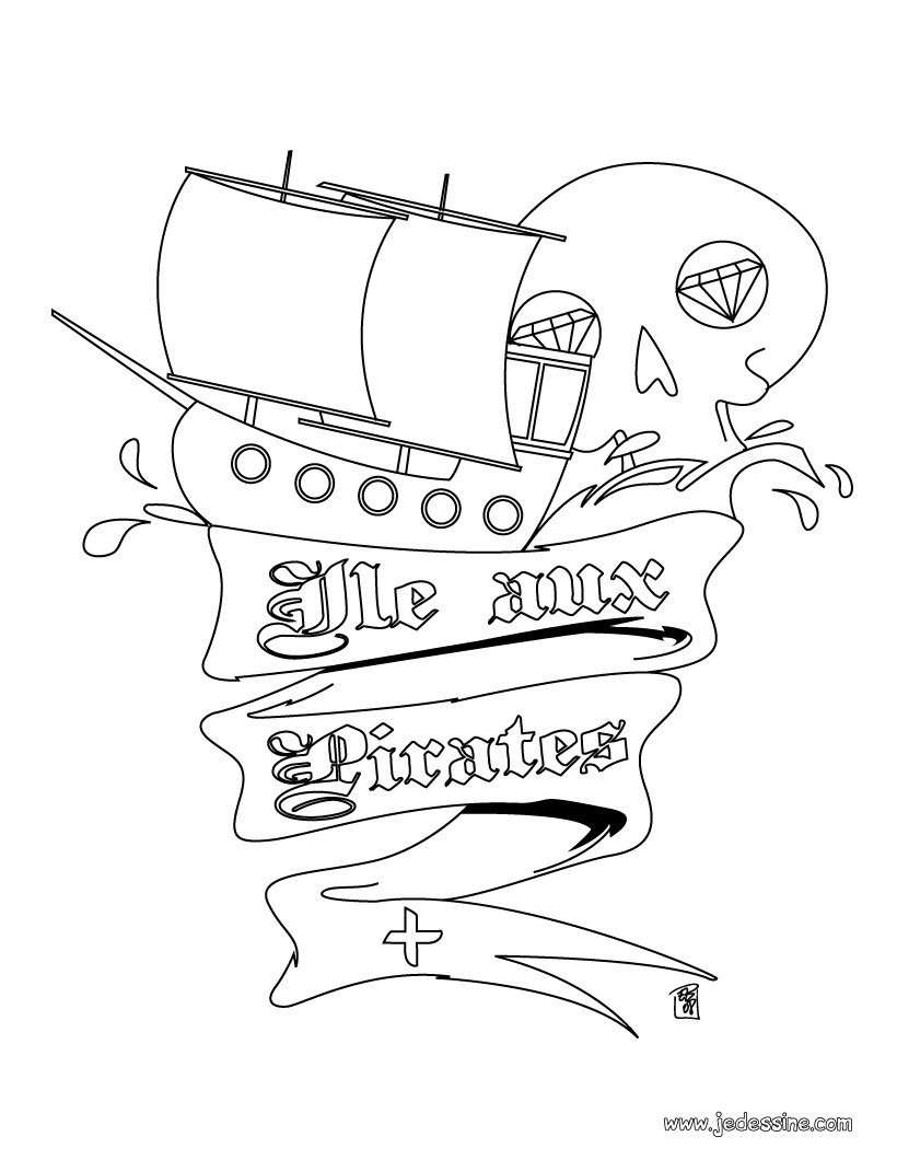 dessin gratuit à imprimer pirates des caraibes