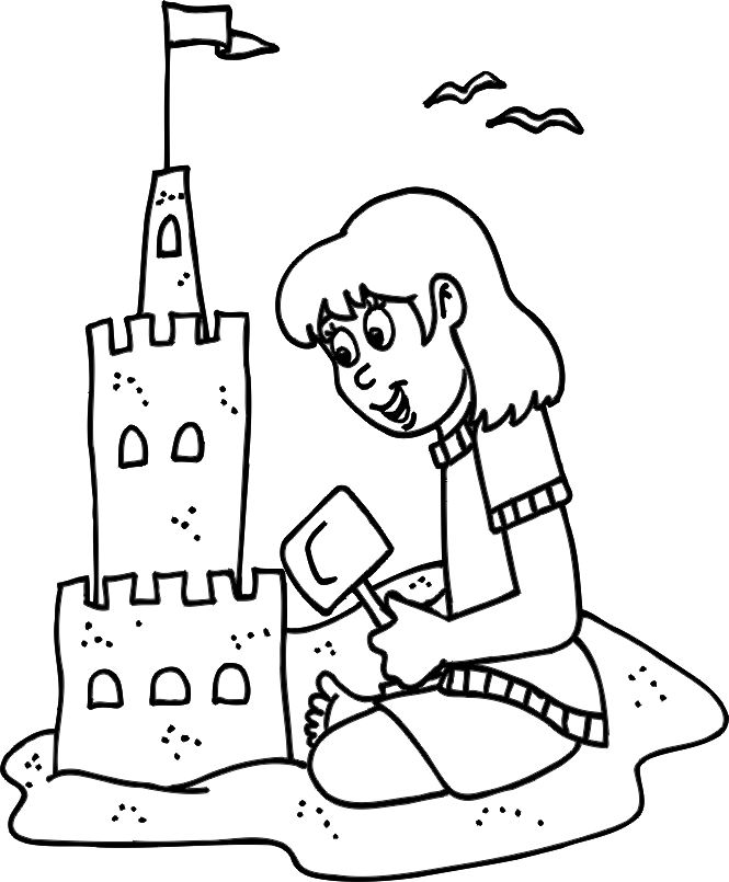 Coloriage à Dessiner Transat Plage