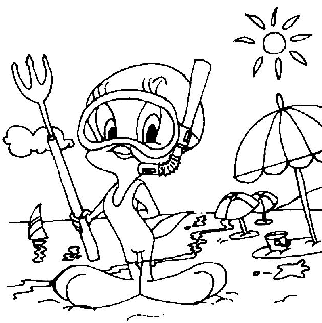 dessin la plage vacances