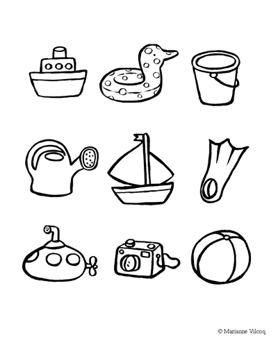 112 Dessins De Coloriage Plage à Imprimer