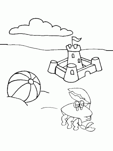 Coloriage Rateau Plage