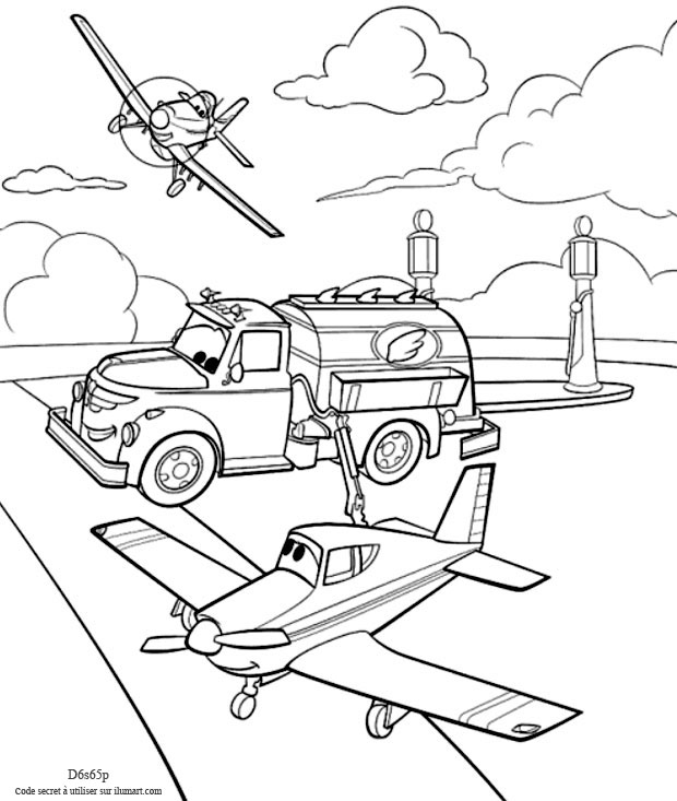 coloriage planes skipper