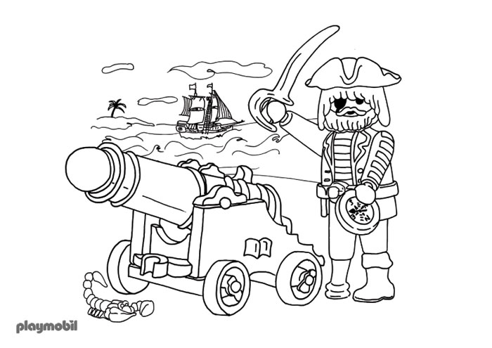 dessin à colorier playmobil garcon