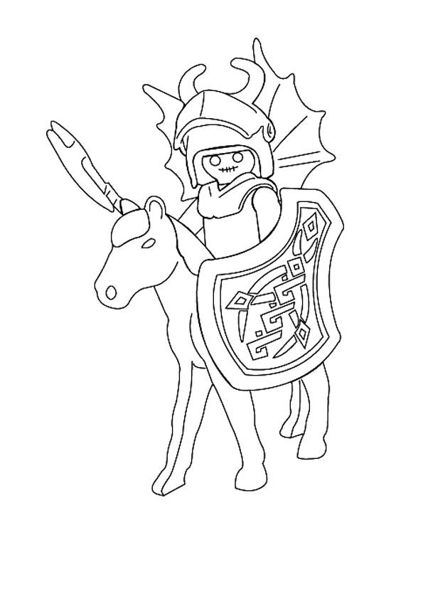 coloriage playmobil anniversaire