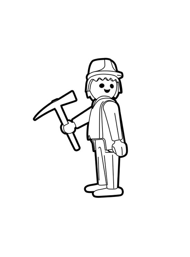 coloriage à dessiner playmobil policier imprimer