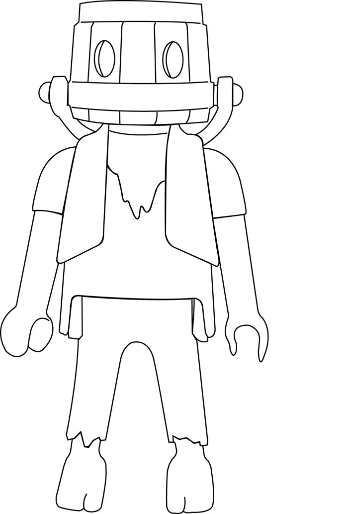 coloriage playmobil chevalier  imprimer