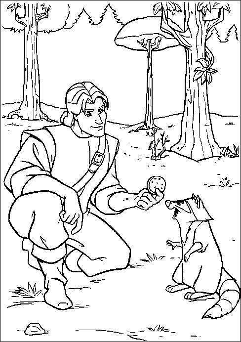 jeux de coloriage  dessiner de pocahontas