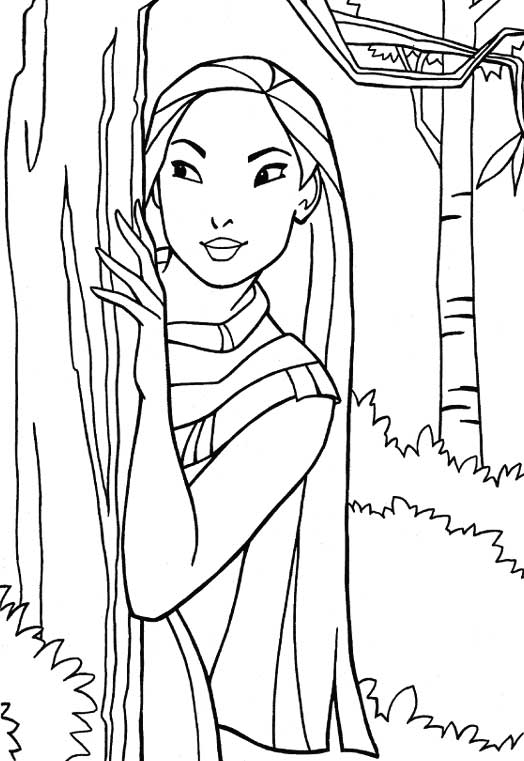 coloriage princesse disney pocahontas