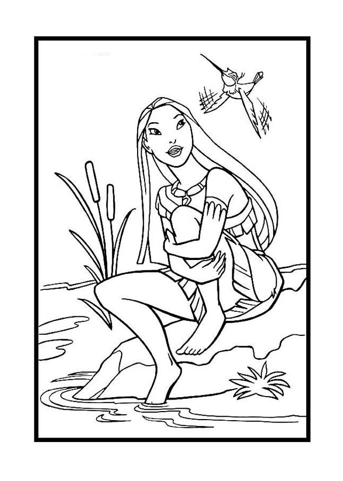 132 dessins de coloriage Pocahontas à imprimer coloriage pocahontas