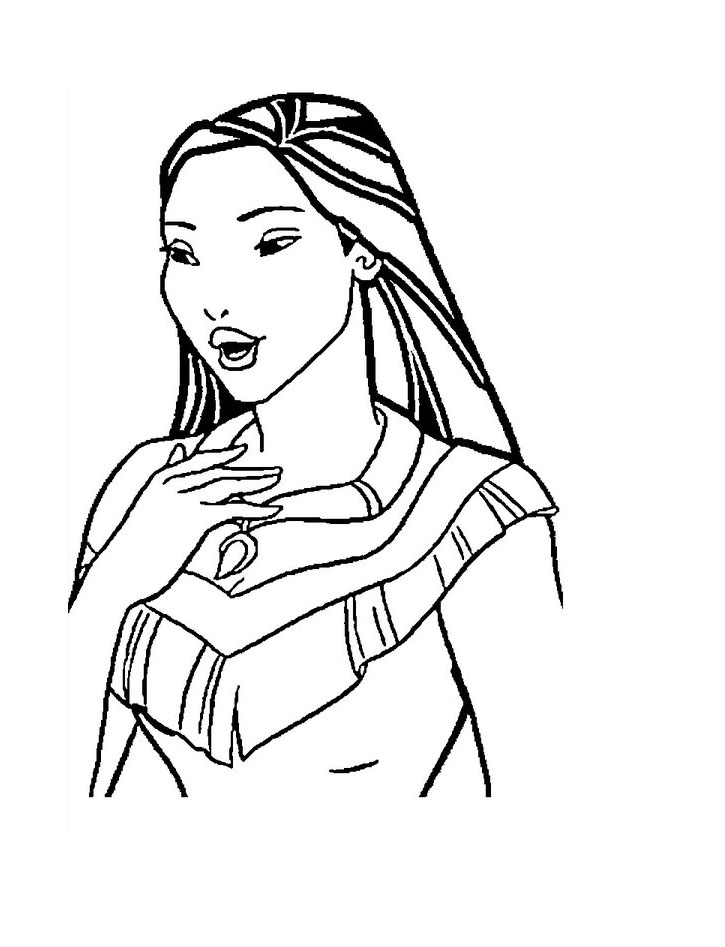 132 dessins de coloriage Pocahontas à imprimer coloriage pocahontas