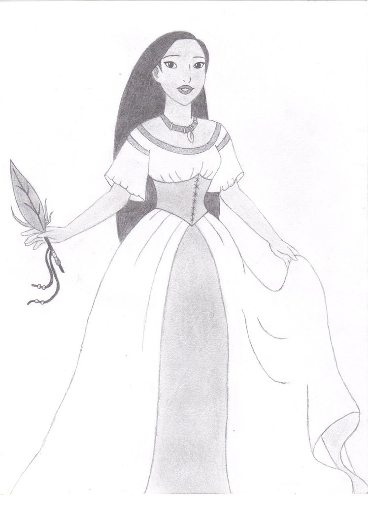 Coloriage Pocahontas à colorier - Dessin à imprimer coloriage en ligne de pocahontas