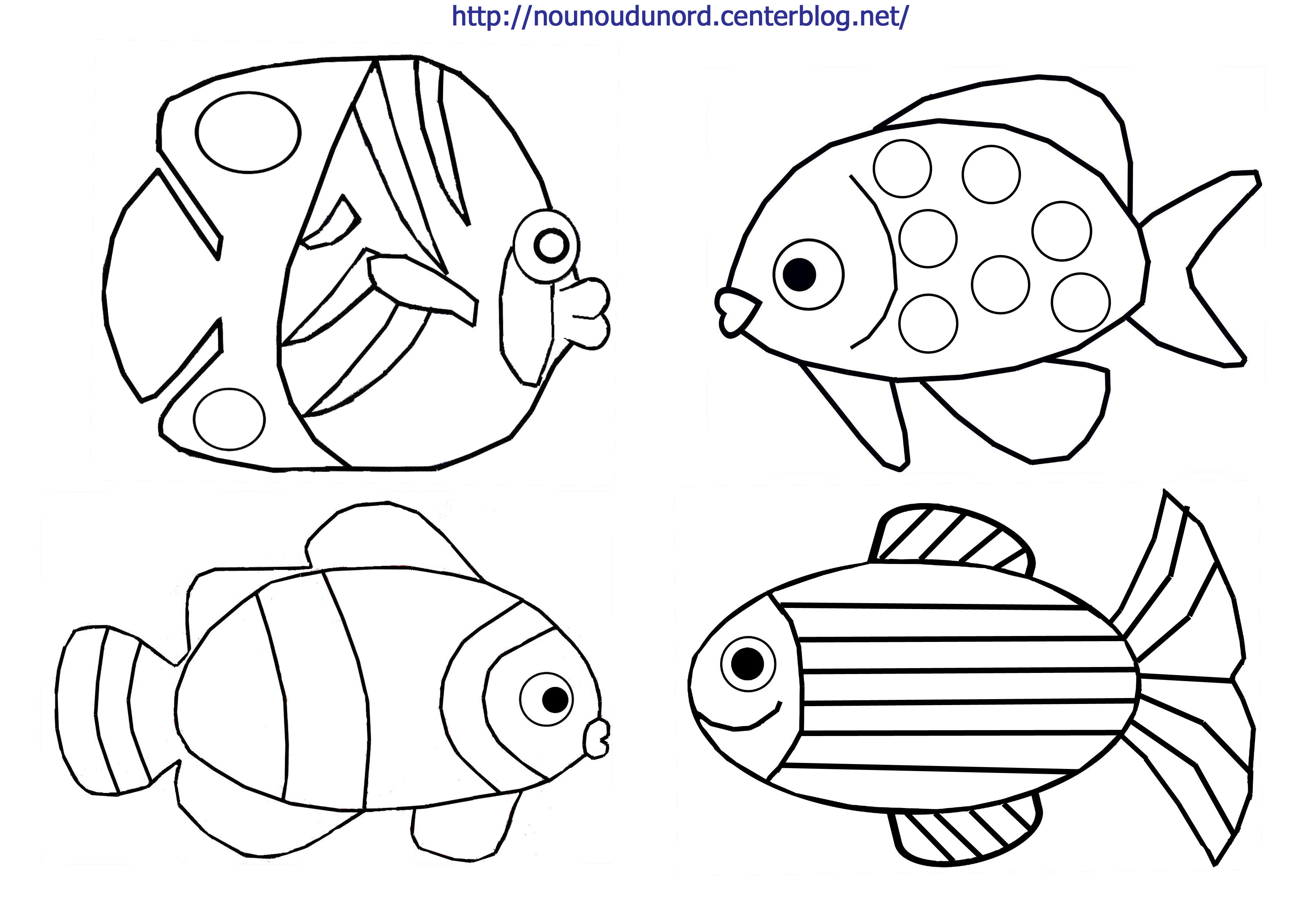 coloriage poisson 1 avril