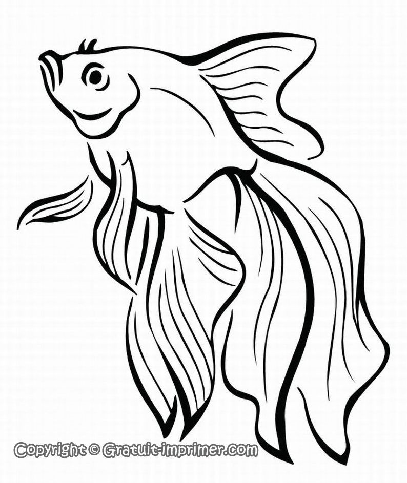 coloriage poisson avril en ligne