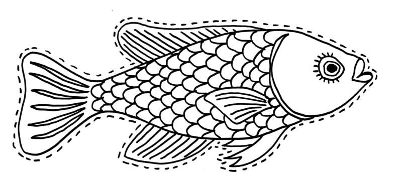 Coloriage de poissons d'avril Tête à modeler - coloriage de poisson d avril