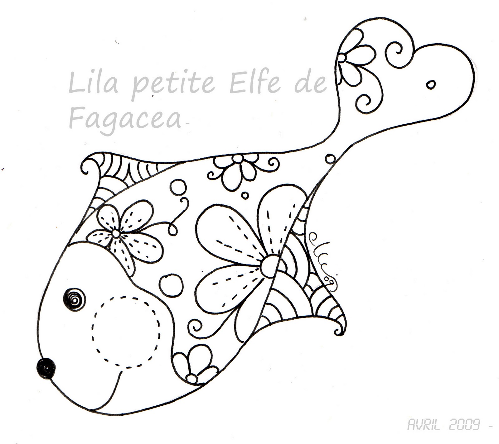 dessin ƒ colorier poisson d avril en ligne