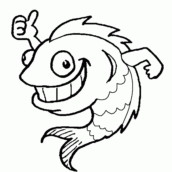 dessin à colorier poisson d'avril cp