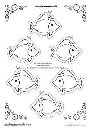 coloriage poisson d'avril gratuit imprimer