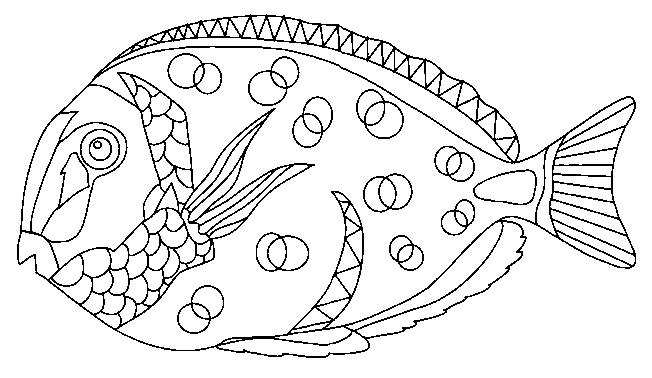 Coloriage à Dessiner Poisson Davril A Decouper